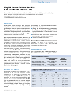 MagNA Pure 96 Cellular RNA Kits