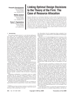 Linking Optimal Design Decisions to the Theory of the Firm: The