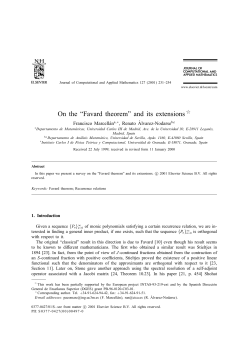 Favard theorem - Renato &Aacute;lvarez Nodarse