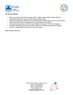 Tic-Tac-Toe Boxes - Girl Guides of Canada.