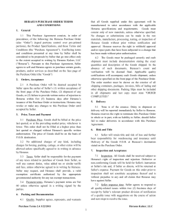 1 HERAEUS PURCHASE ORDER TERMS AND CONDITIONS 1