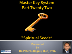 Master Key System Part Twenty Two *Spiritual Seeds
