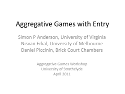 Aggregative Games with Entry - Personal WWW Pages