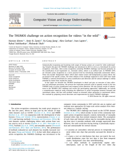 The THUMOS challenge on action recognition for videos &bull;in the wildŽ