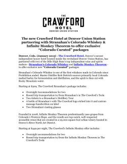 The new Crawford Hotel at Denver Union Station partnering with