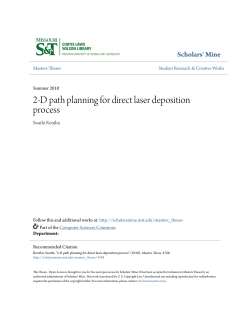 2-D path planning for direct laser deposition process