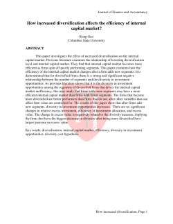 How increased diversification affects the efficiency of internal capital