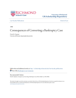 Consequences of Converting a Bankruptcy Case