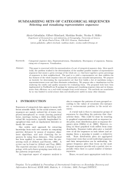 SUMMARIZING SETS OF CATEGORICAL SEQUENCES