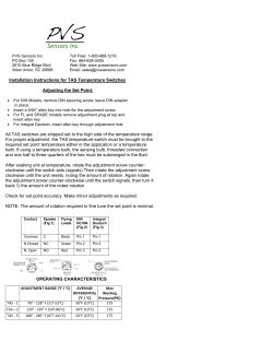 Installation Instructions for TAS Temperature