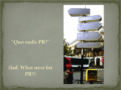 Public Relations in the crossroads: maze of contingency from critical