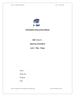 LAB 1:Flip Flops