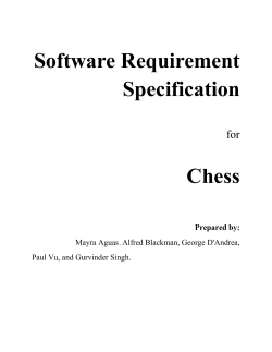 Software Requirement Specification Chess