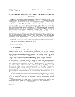 APPROXIMATING STEINER NETWORKS WITH NODE