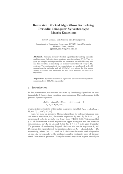 Recursive Blocked Algorithms for Solving Periodic