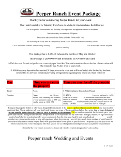 Peeper Ranch Full or Partial Day Event