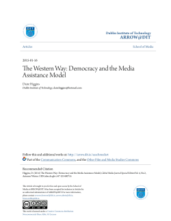 The Western Way: Democracy and the Media Assistance Model