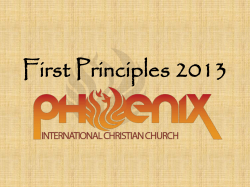 First Principles 2013
