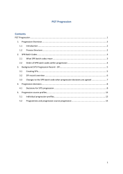 For progression, SITS creates a Student Progress