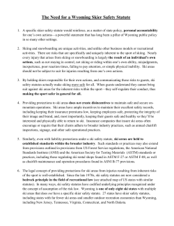 The Need for a Wyoming Skier Safety Statute