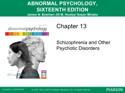 ABNORMAL PSYCHOLOGY, SIXTEENTH EDITION James N. Butcher