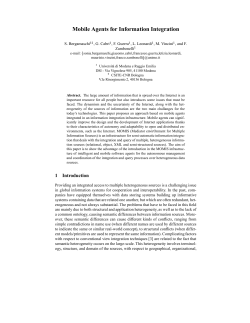 Mobile Agents for Information Integration