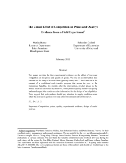 The Causal Effect of Competition on Prices and Quality: Evidence