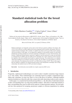 Standard statistical tools for the breed allocation problem
