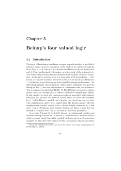 Belnap`s four valued logic