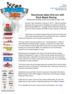 Deschenes takes first win with Rock Maple Racing