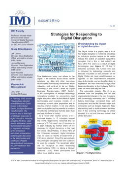 Strategies for Responding to Digital Disruption