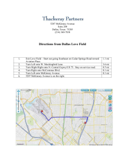Directions from Dallas Love Field