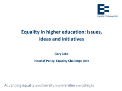 Gary Loke: Equality in higher education (MS