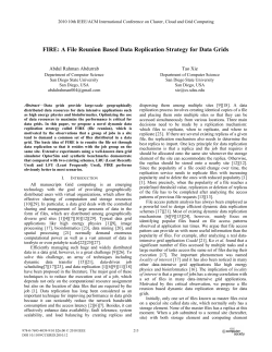 FIRE: A File Reunion Based Data Replication Strategy for Data Grids