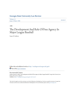 The Development And Role Of Free Agency In Major League Baseball