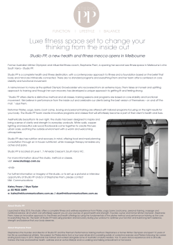 Luxe fitness space set to change your thinking from