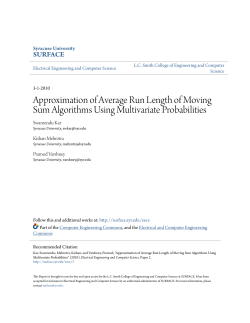 Approximation of Average Run Length of Moving Sum