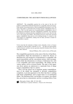 Compatibilism: The Argument From Shallowness