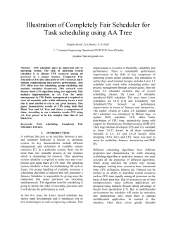 Illustration of Completely Fair Scheduler for Task scheduling using