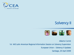 Solvency II Alberto Corinti 1st IAIS Latin American Regional