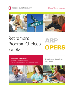 Retirement Program Choices for Staff