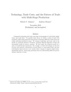 Technology, Trade Costs, and the Pattern of Trade with Multi