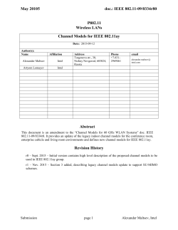 IEEE 802.11ad Channel Model Extension to Support