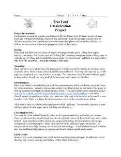 Tree Leaf Classification Project