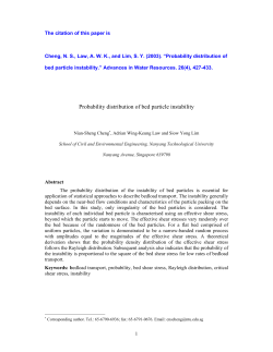 Probability distribution of bed particle instability