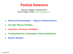 Interaction of Particles with Matter