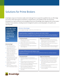 Solutions for Prime Brokers