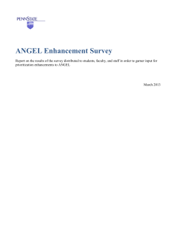 the ANGEL Enhancement Survey results