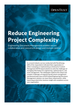 OpenText: Reduce Engineering Project Complexity