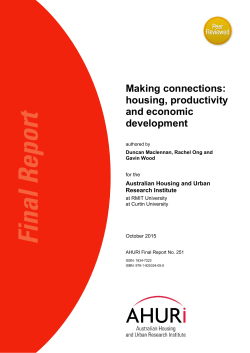 housing, productivity and economic development